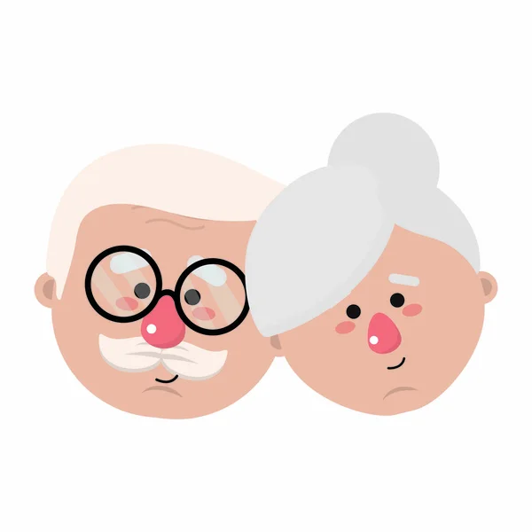 Abuelos diseño de dibujos animados — Vector de stock