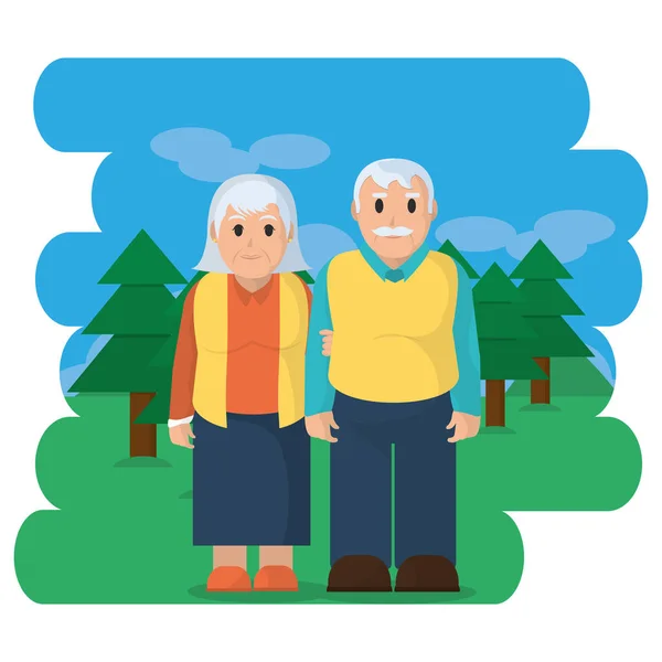 Conception de dessin animé grands-parents — Image vectorielle