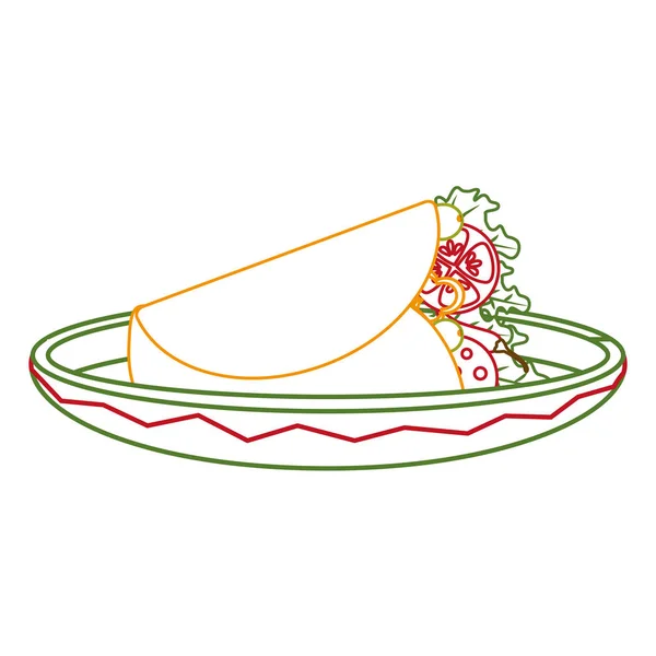 孤立的墨西哥卷饼设计 — 图库矢量图片
