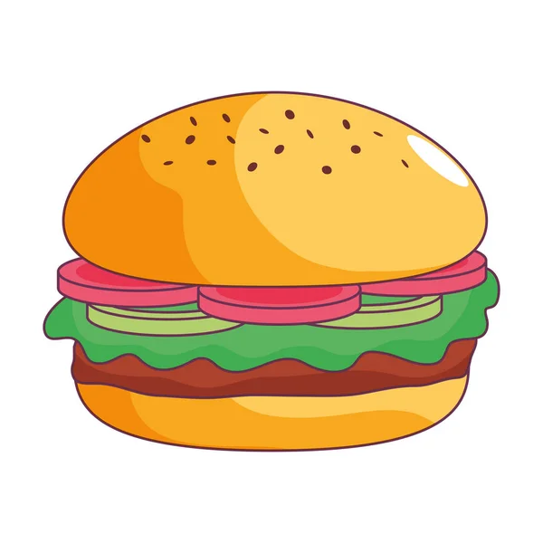 Design isolato di hamburger — Vettoriale Stock