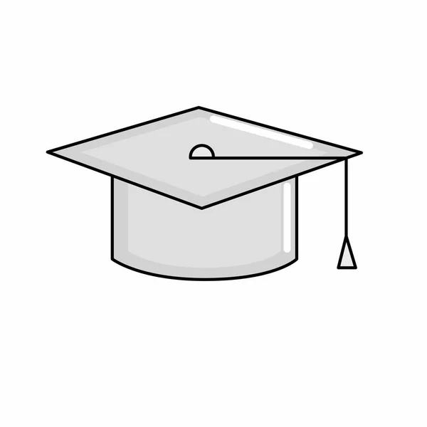 Καπάκι Αποφοίτηση Αποφοίτηση Πανεπιστήμιο Και Εκπαίδευση Θέμα Απομονωμένες Σχεδιασμό Εικονογράφηση — Διανυσματικό Αρχείο