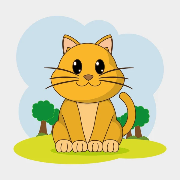 Diseño de dibujos animados Cat — Vector de stock