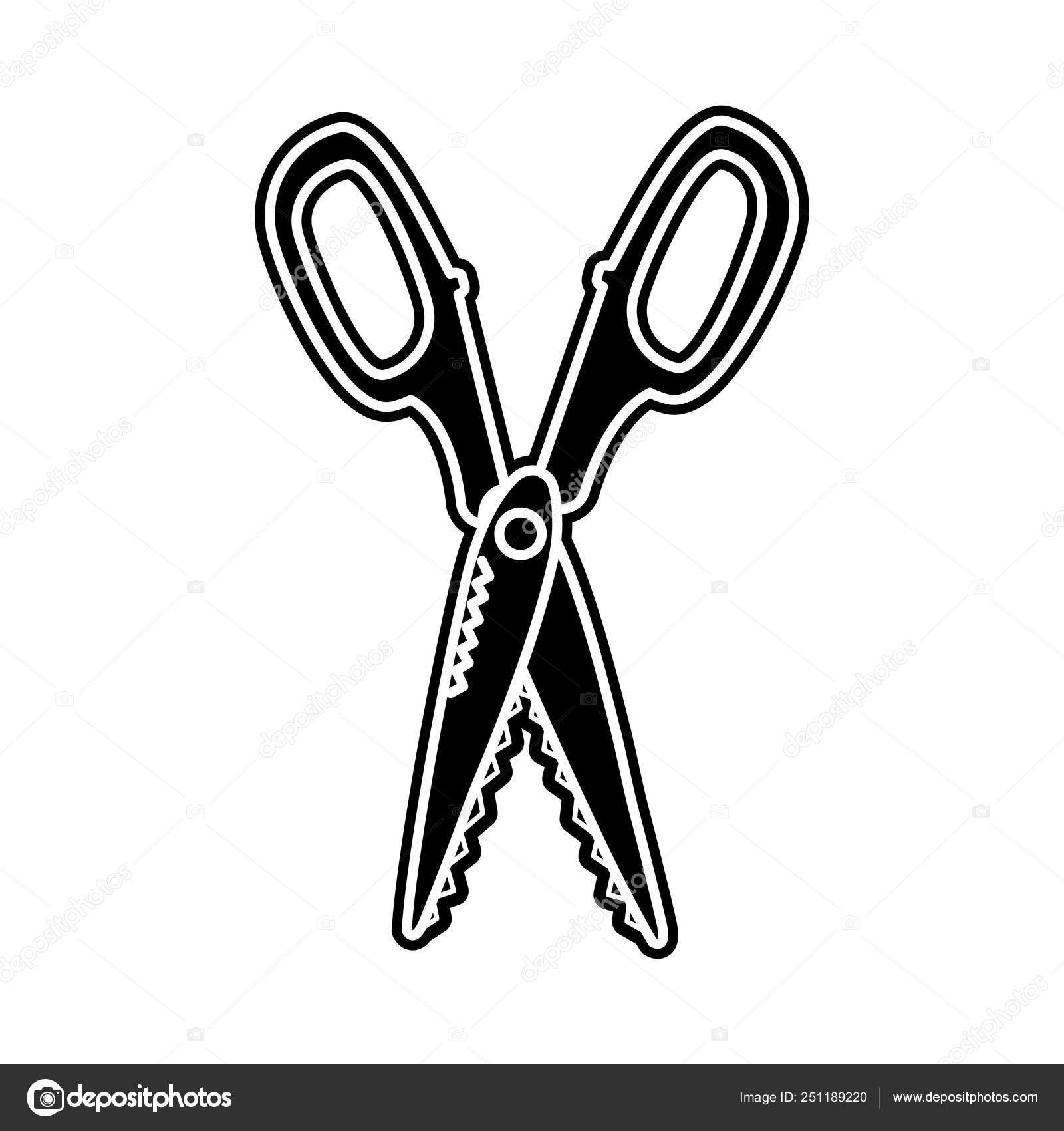 Isolated scissor design Royalty Free Vector Image