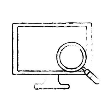 Bilgisayar aygıtı becerikli alet ve teknoloji Tema izole tasarım vektör çizim