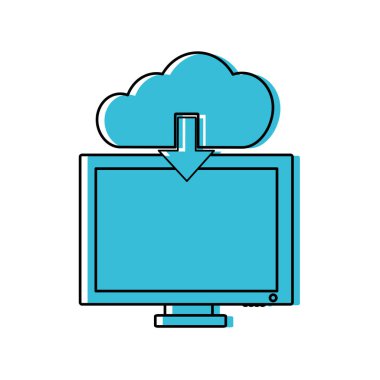 Bilgisayar aygıtı becerikli alet ve teknoloji Tema izole tasarım vektör çizim