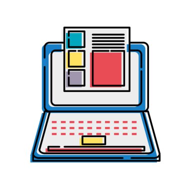 renk elektronik dizüstü iş belge bilgi ile taşındı