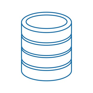 Veri Merkezi barındırma web ve Tema izole tasarım vektör çizim temel