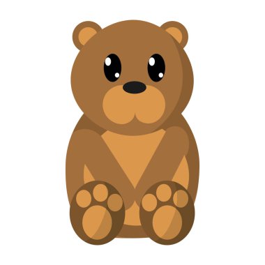 renkli ayı sevimli vahşi hayvan karakter