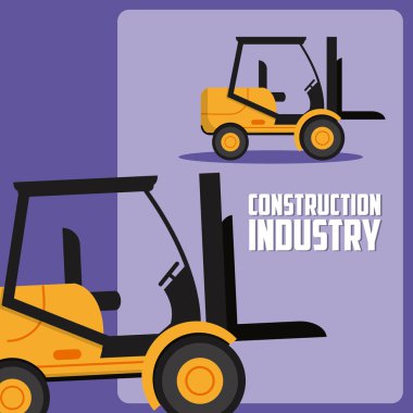 Forklift vektör çizim grafik tasarım ile İnşaat Sanayi