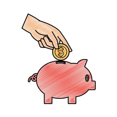 para ve el ile para tasarrufu için rendelenmiş domuzcuk