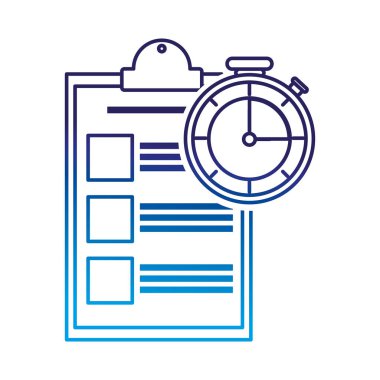 Vektör çizim tasarım denetim listesi ve teslim nakliye ve lojistik Tema Isolated Chronometre
