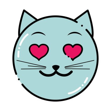 kedi yüz emoji ifade rengini âşık