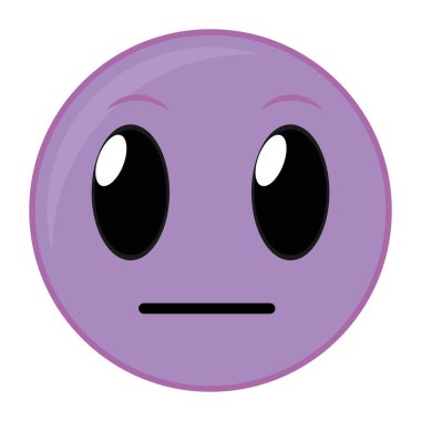 yüz hareketi emoji ifade bilmeden mor