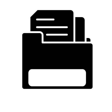 siluet dosya klasörü belge bilgi kağıt ile