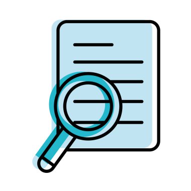 renk iş belge kağıt büyüteç ile taşındı