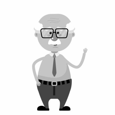 Büyükbaba çizgi film tasarımı