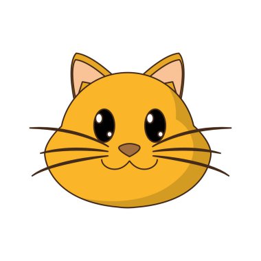 mutlu kedi baş sevimli hayvan karakter