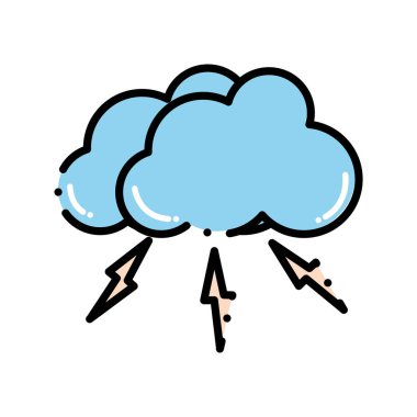 Kesikli çizgi güzel doğa bulut gök gürültüsü hava gökyüzünde