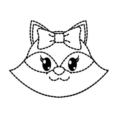 noktalı şekli kadın Rakun baş sevimli hayvan