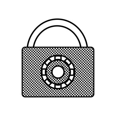 şifre koruması ile doku yakın asma kilit nesneyi doldurma