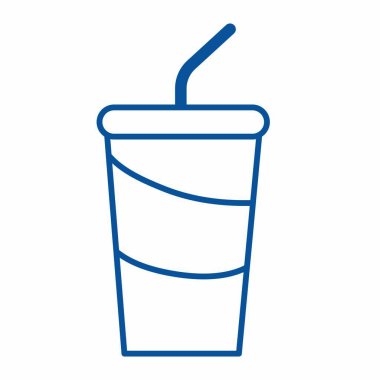 Soda simgesi içki ve içecek Tema izole tasarım vektör çizim