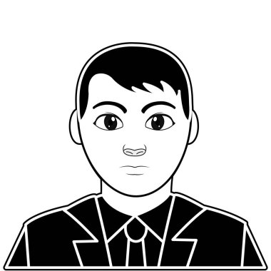 siluet kullanıcı adam şık gömlek ve saç modeli ile