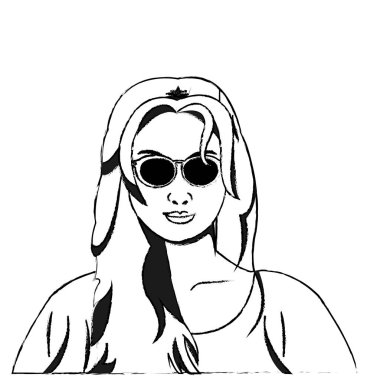 Retro kadın tasarım