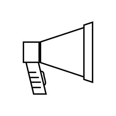 çizgi megafon nesnesi hoparlör ses iletişim için
