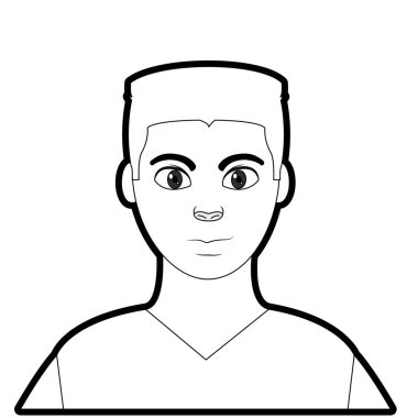 Anahat avatar erkek saç modeli tasarım ve gömlek ile