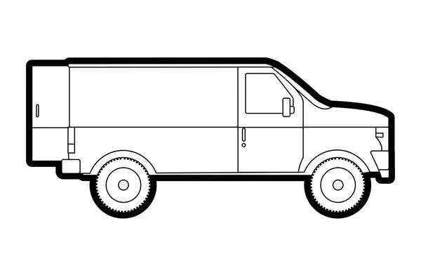 Lkw Des Transportfahrzeugs Und Reisethema Isolierte Designvektorillustration — Stockvektor