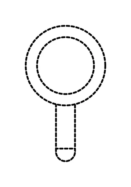 Пунктирной формы увеличивающий стеклянный объект для серпа и зума — стоковый вектор