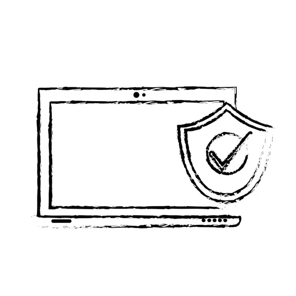 Progettazione del computer portatile isolato — Vettoriale Stock