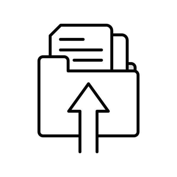 Папір для завантаження документа з теки файлів рядків — стоковий вектор