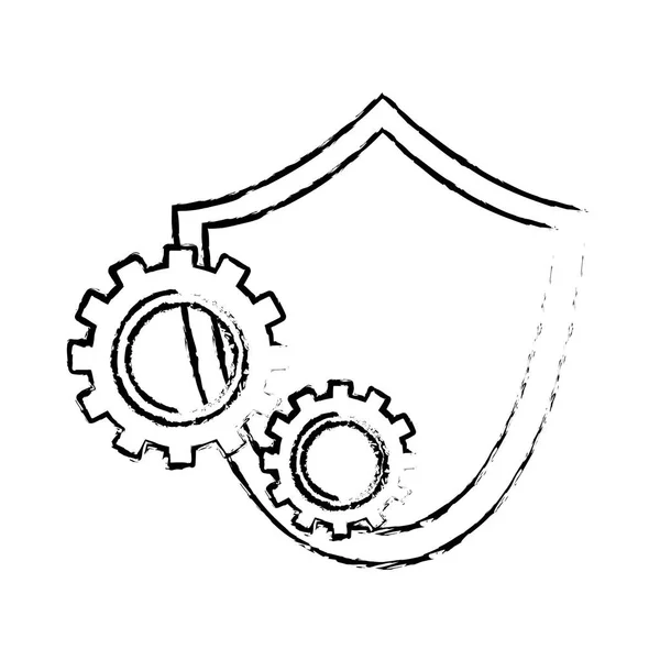 Conception de bouclier isolé — Image vectorielle