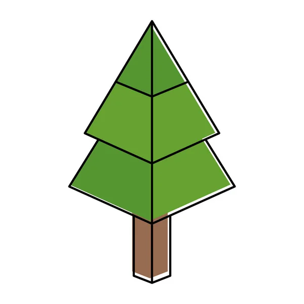 Isometrische pine tree Algorithm — Stockvector