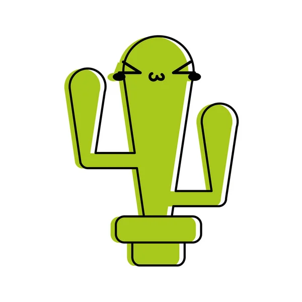 Cactus Désert Végétal Nature Thème Conception Isolée Illustration Vectorielle — Image vectorielle