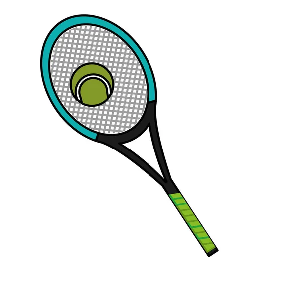 Diseño de raqueta de tenis — Vector de stock