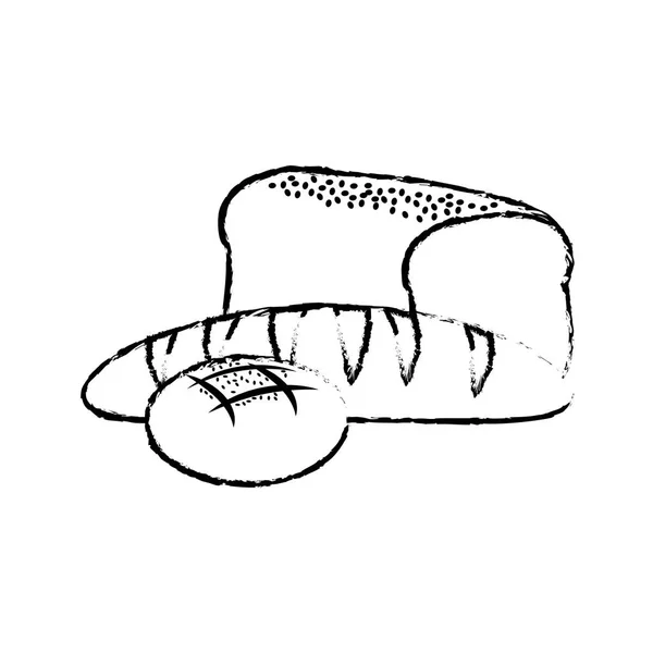 Хлеб Хлебобулочных Продуктов Кулинарной Торговой Тематики Изолированный Дизайн Векторная Иллюстрация — стоковый вектор
