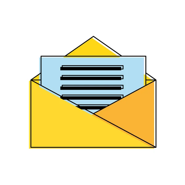 Изолированный дизайн конверта — стоковый вектор