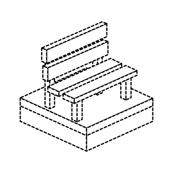 Conception de banc isométrique — Image vectorielle