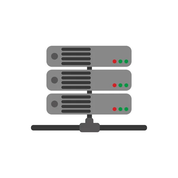 Web Hosting Data Center Tema Base Design Isolado Ilustração Vetorial — Vetor de Stock