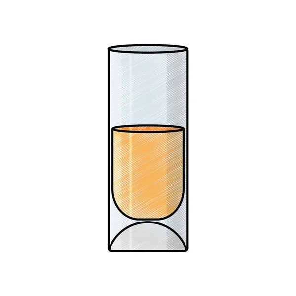Знімок Алкогольного Напою Скляна Тема Ізольований Дизайн Векторні Ілюстрації — стоковий вектор