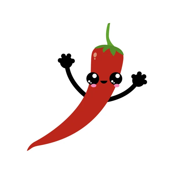 蔬菜健康和有机食品主题辣椒隔离设计向量图 — 图库矢量图片