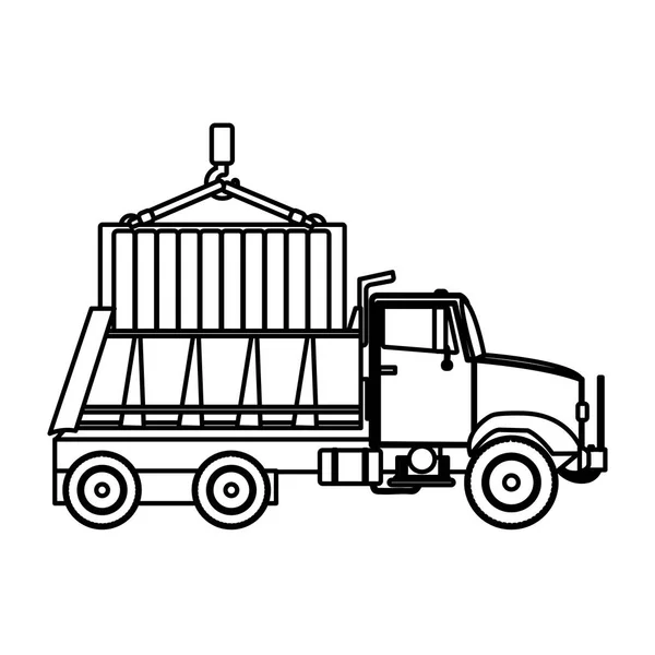 运输车卡车和旅行主题被隔绝的设计向量例证 — 图库矢量图片