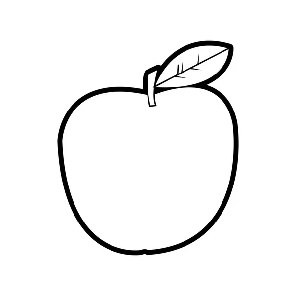 Conception de pomme isolée — Image vectorielle