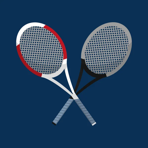Spor oynamak için tenis raketleri nesneleri — Stok Vektör