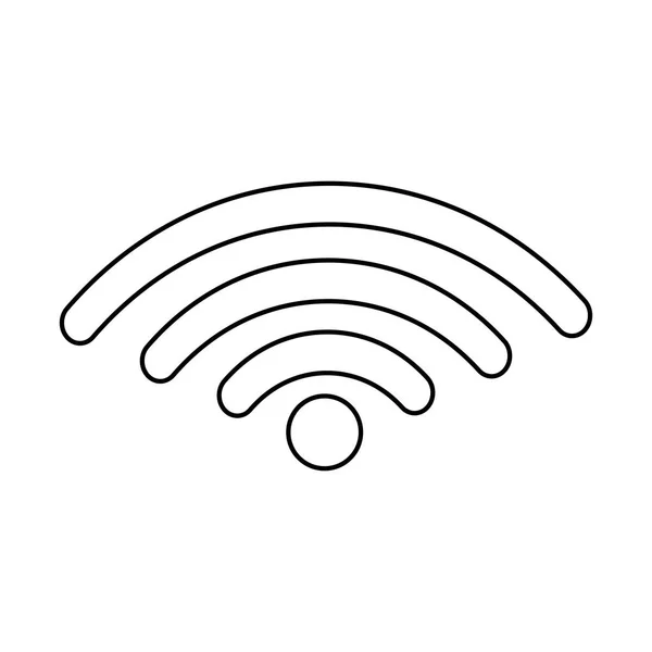 Wifi Internet Teknik Och Kommunikation Tema Isolerade Design Vektorillustration — Stock vektor