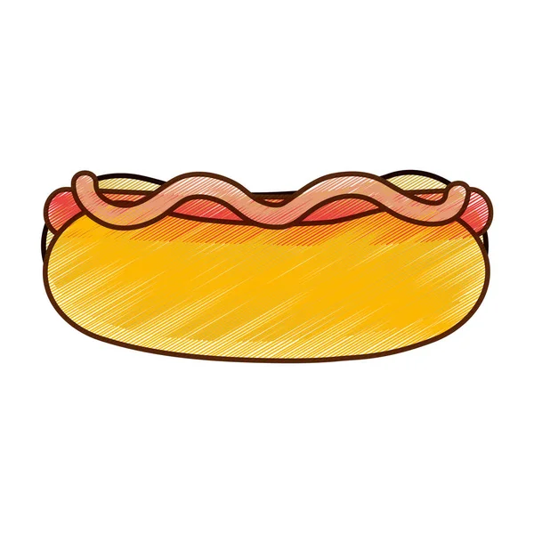 Hot Dog Von Fast Food Urbanen Und Leckeren Menü Thema — Stockvektor