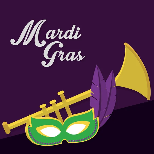 Karnevalsdesign von mardi gras — Stockvektor
