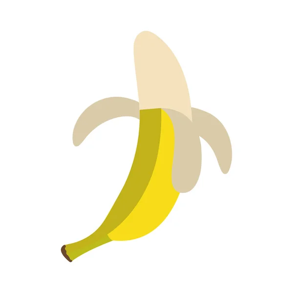 Banana Frutas Alimentos Saludables Orgánicos Tema Diseño Aislado Ilustración Vectorial — Vector de stock